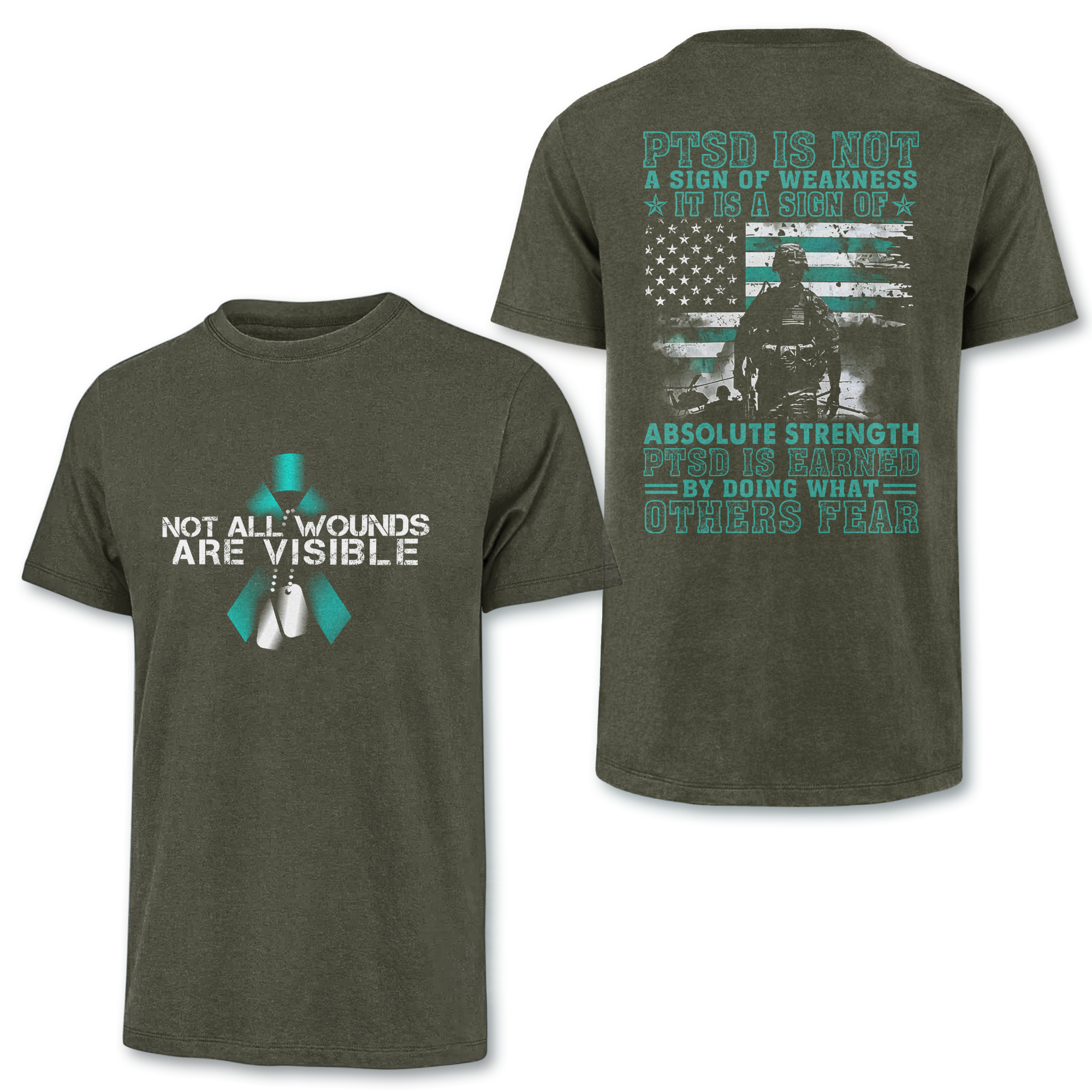 PTSD Is Not A Sign Of Weakness Double Side Classic T-shirt