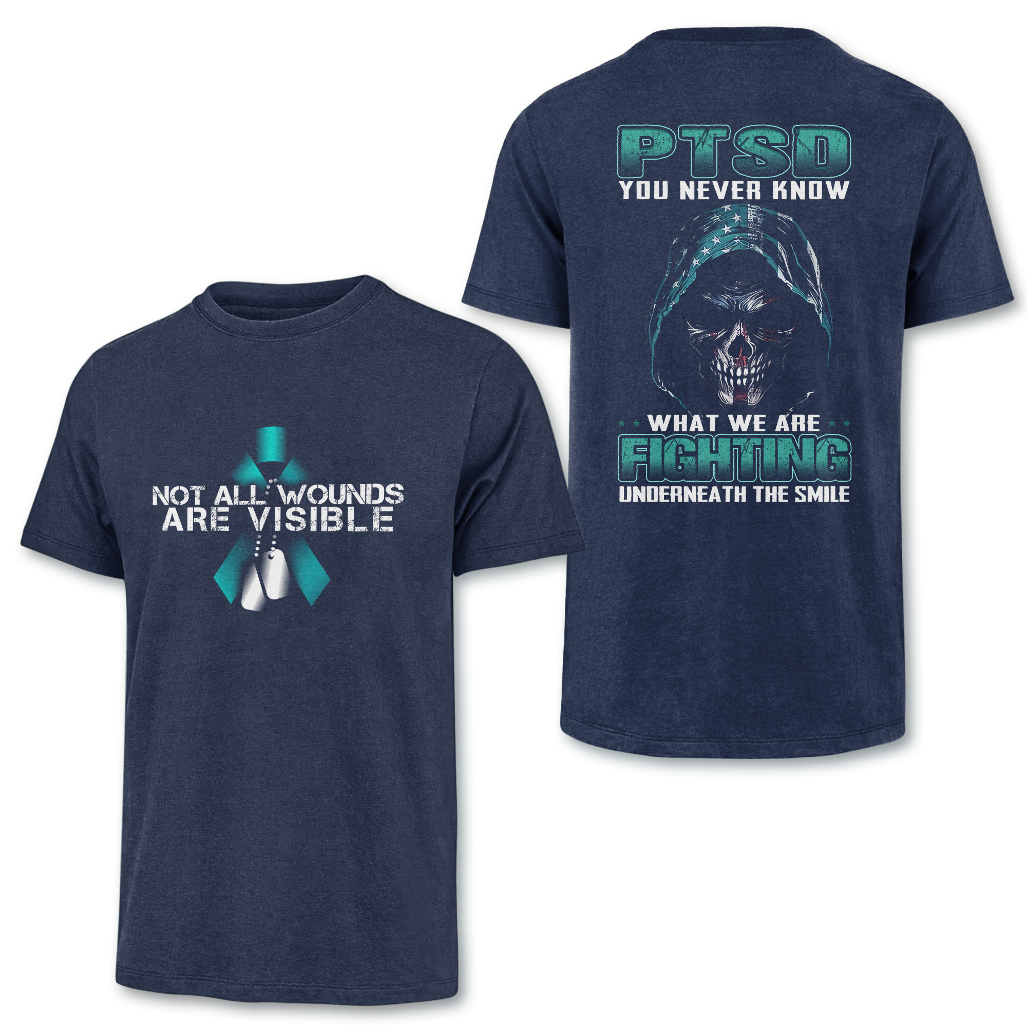 PTSD Not All Wounds Are Visible Double Side Classic T-shirt