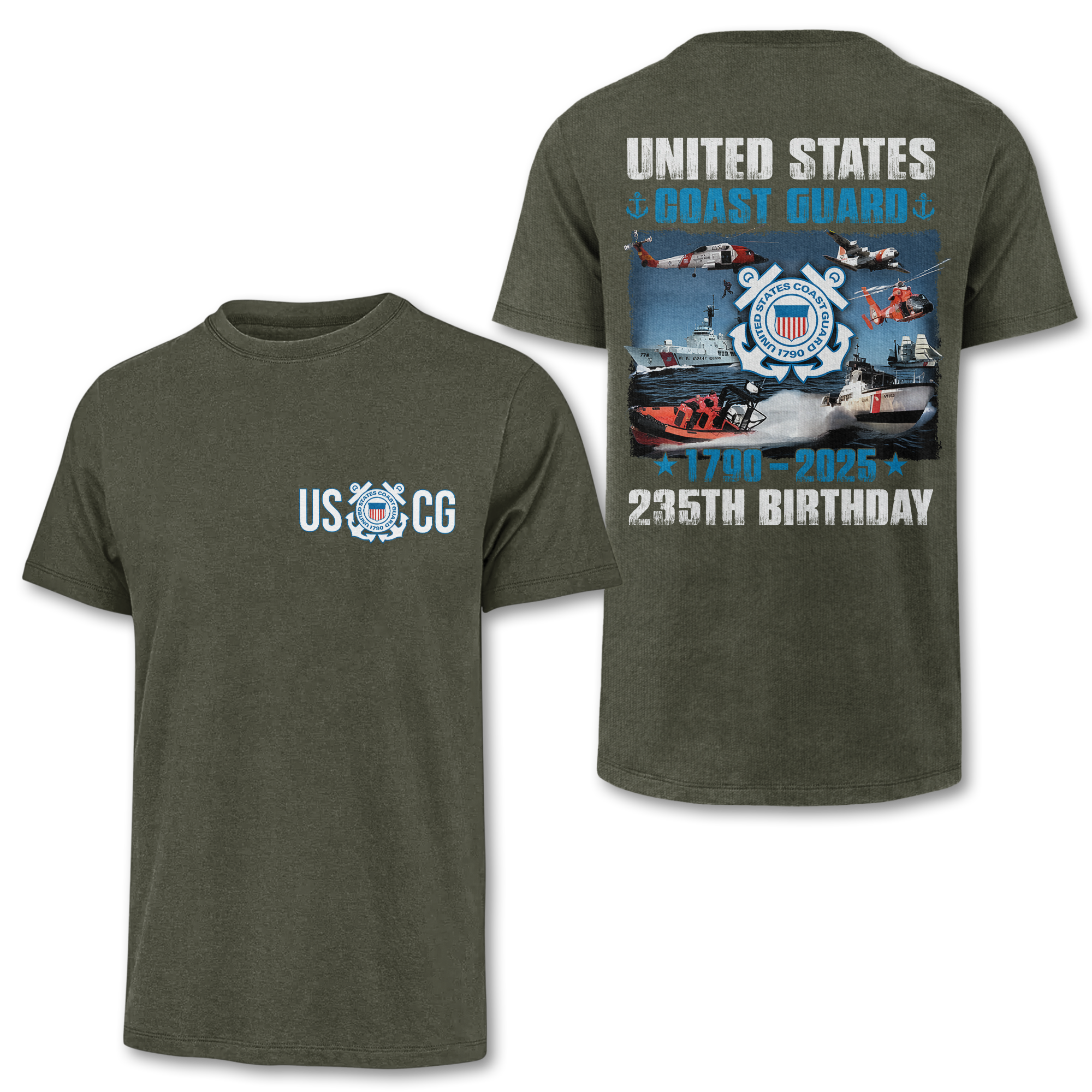 Coast Guard 235th Birthday Double Side Classic T-shirt