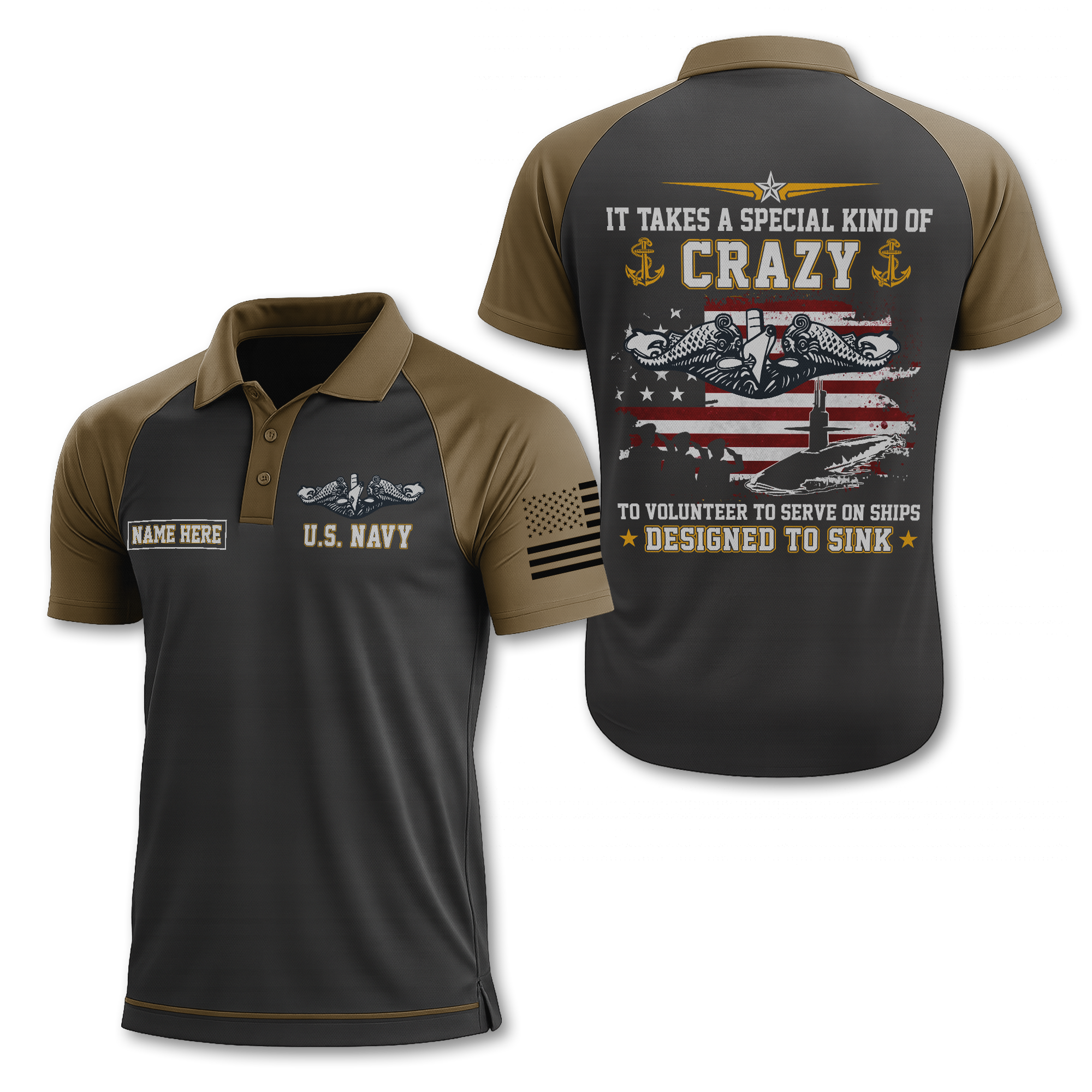 Navy Submarine Polo Shirt