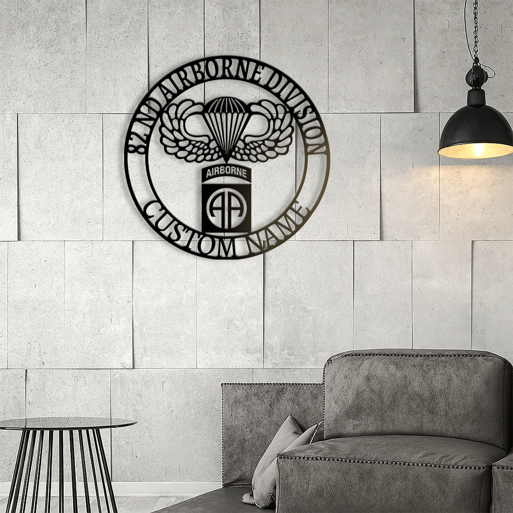 Personalized Airborne Metal Sign Wall Art