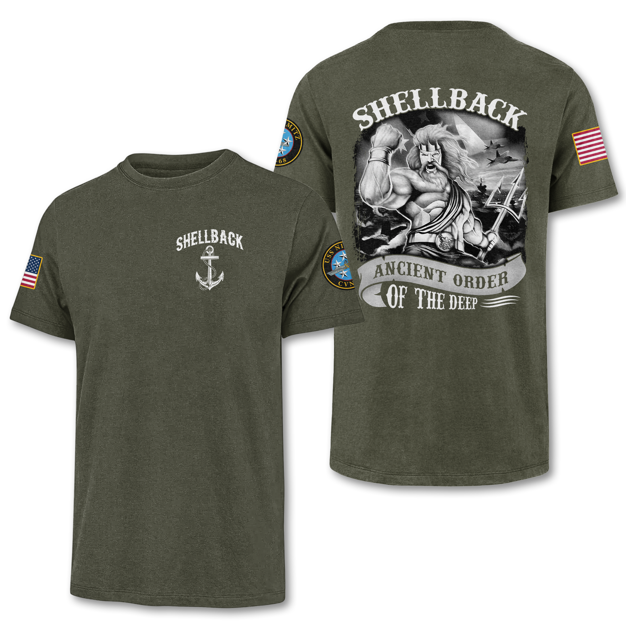 Personalized Shellback Ancient Order Of The Deep Double Sided Classic T-shirt