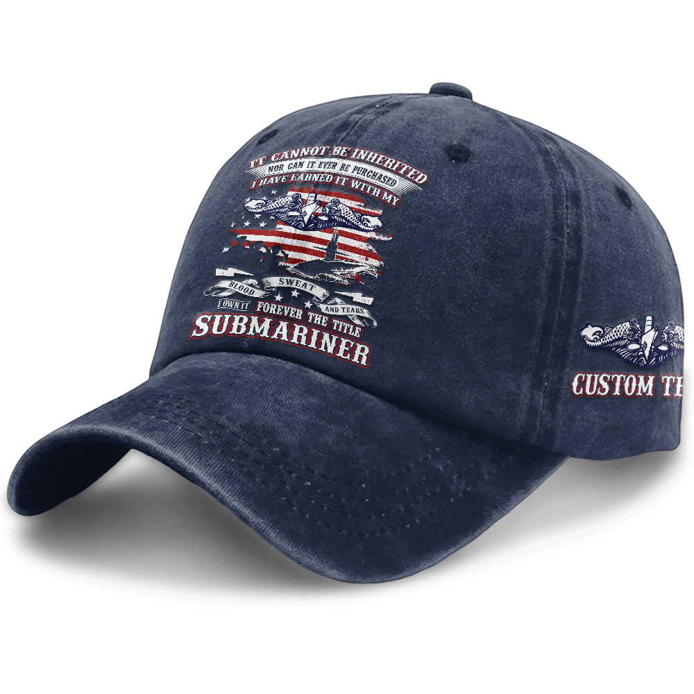 Navy Submarine Washed Cap
