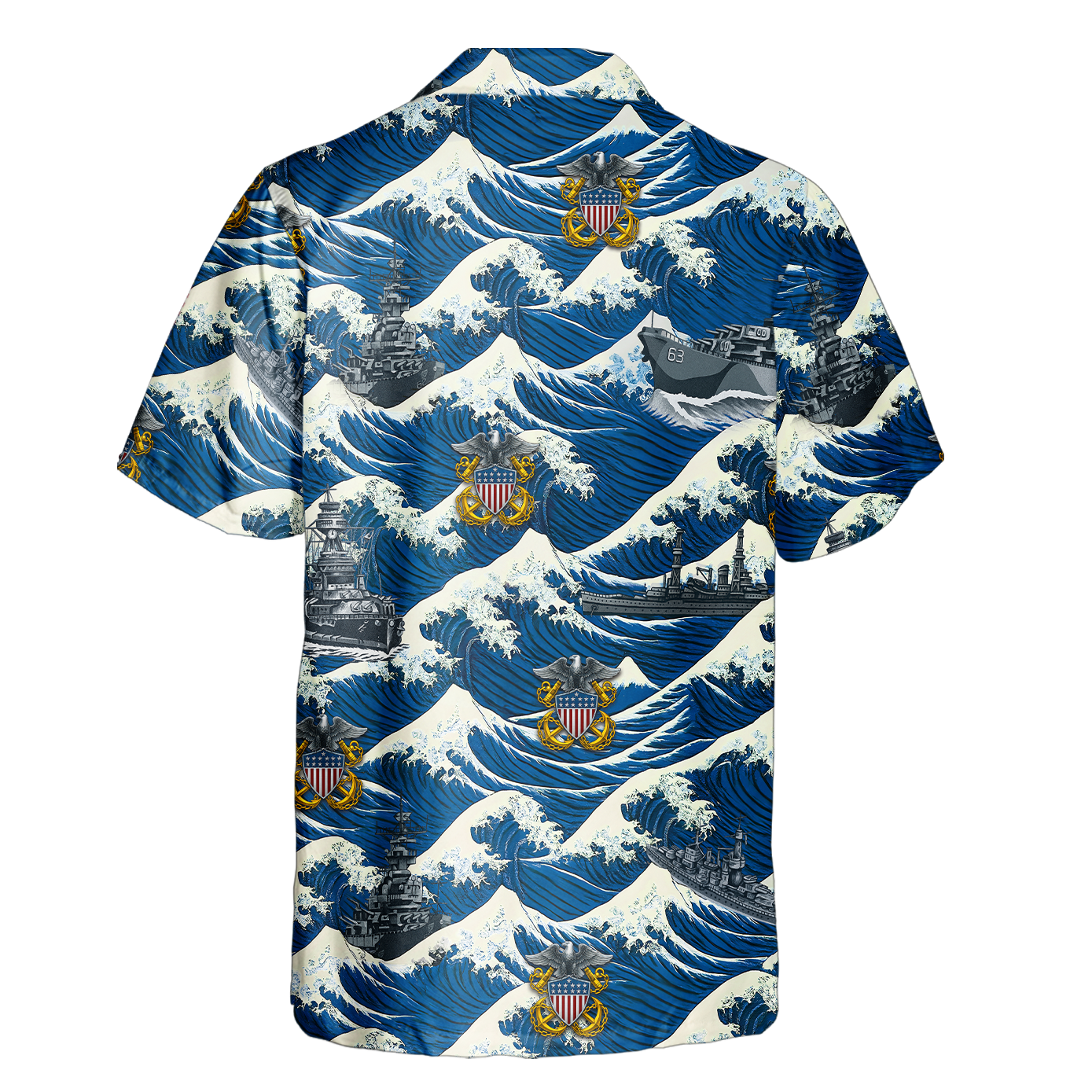 Navy Tropical Cuban Shirt