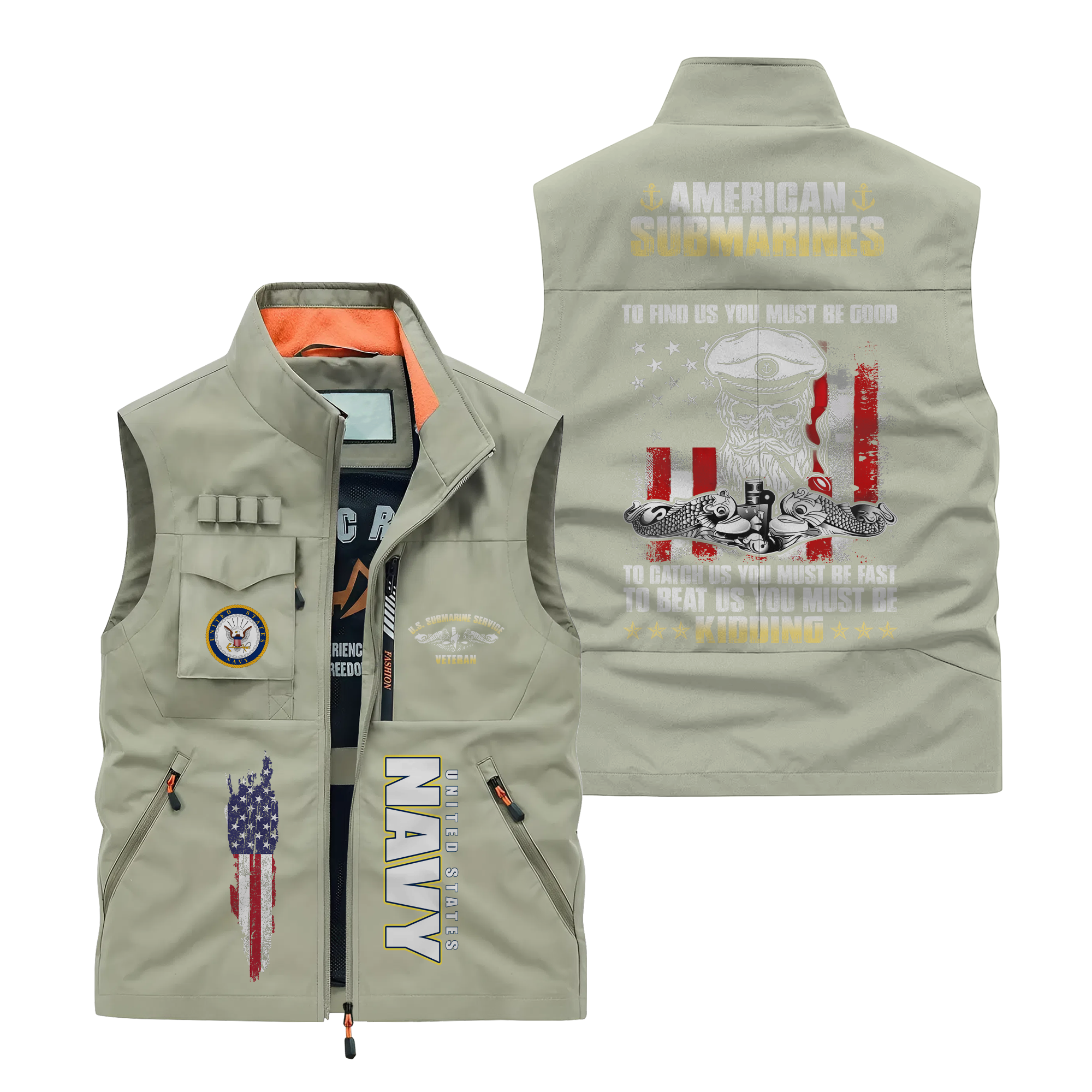 Navy Submarine To Find Us You Must Be Good Pocket Vest