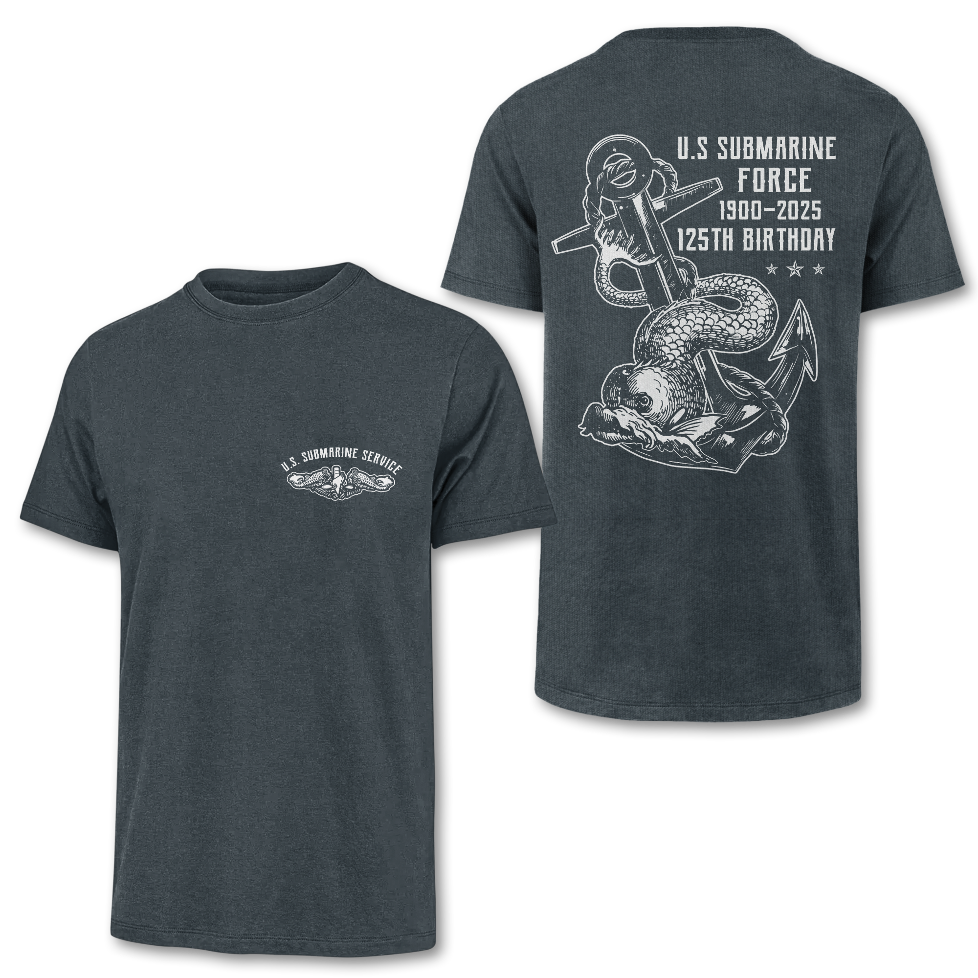 Navy Submarine 125th Birthday Double Sides Classic T-shirt