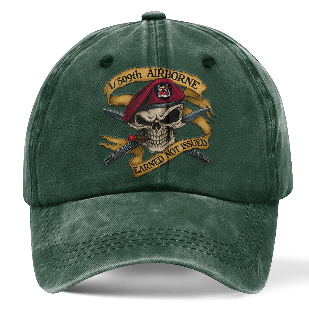 Personalizable Airborne Earned Not Issued Washed Cap