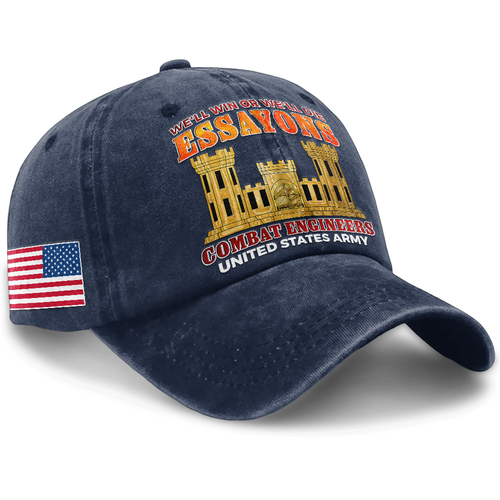 Personalizable Combat Engineer Washed Cap