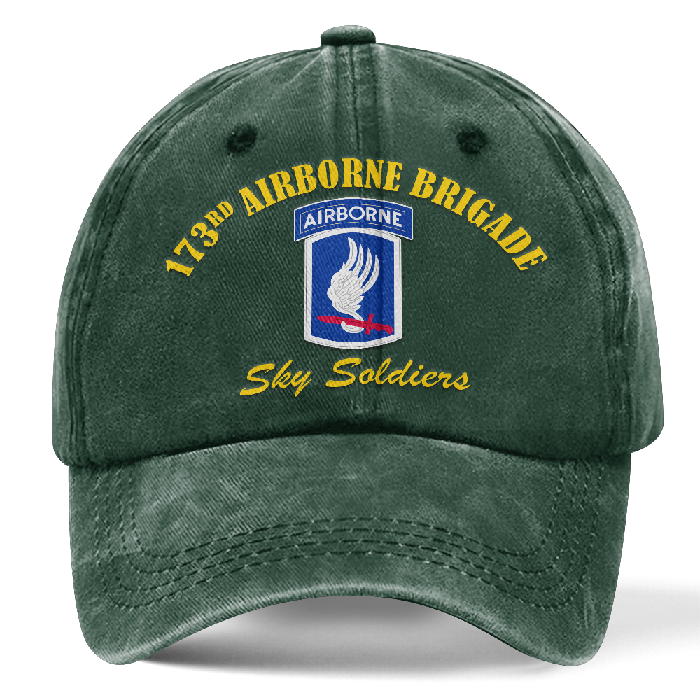 Personalizable 173rd Airborne Brigade Sky Soldier Washed Cap