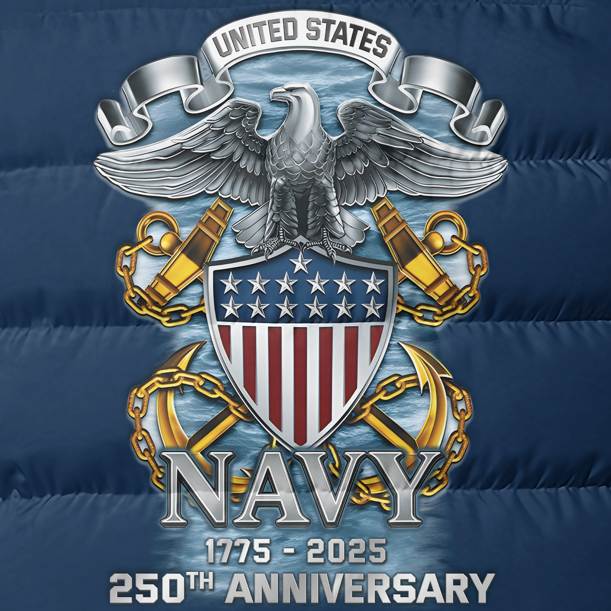 Navy 250th Anniversary Puffer Vest
