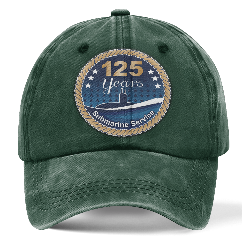 Navy Submarine 125th Birthday Washed Cap