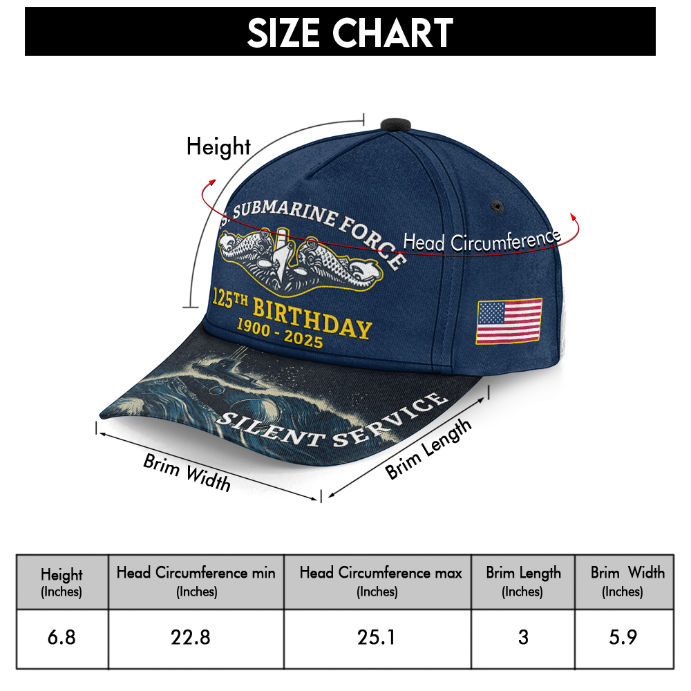 Navy Submarine 125th Birthday Classic T-shirt & Classic Cap Combo