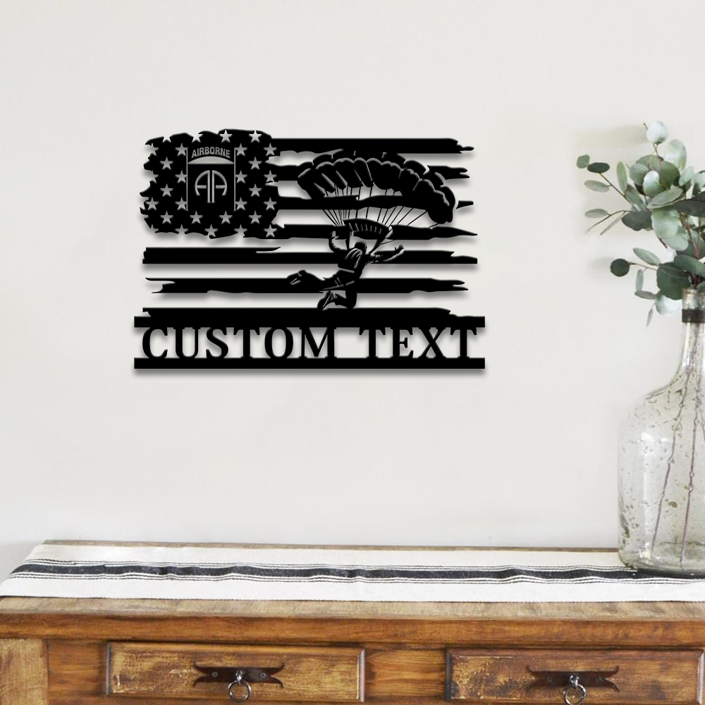 Personalized Airborne Metal Sign Wall Art