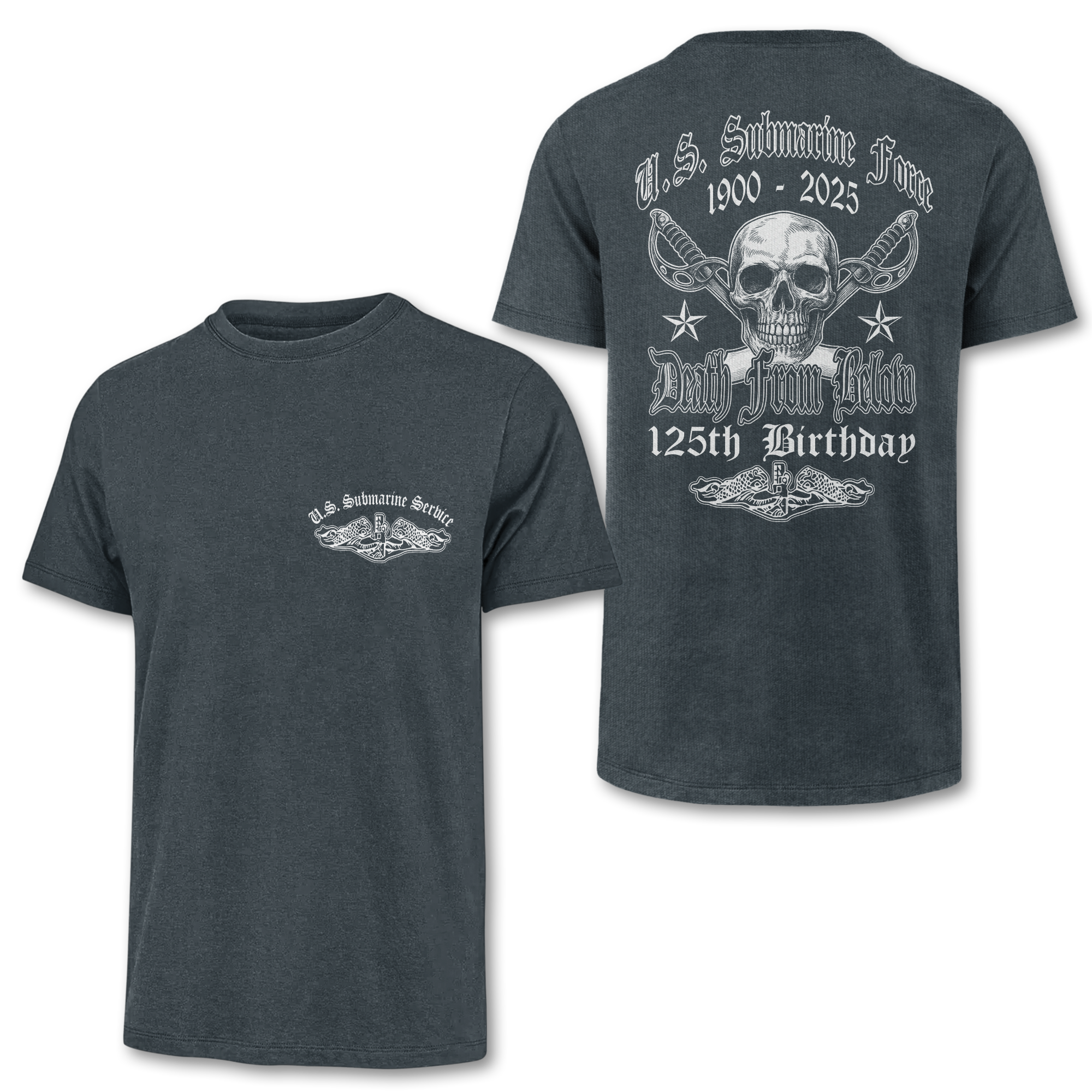 Navy Submarine 125th Birthday Double Sided Classic T-shirt