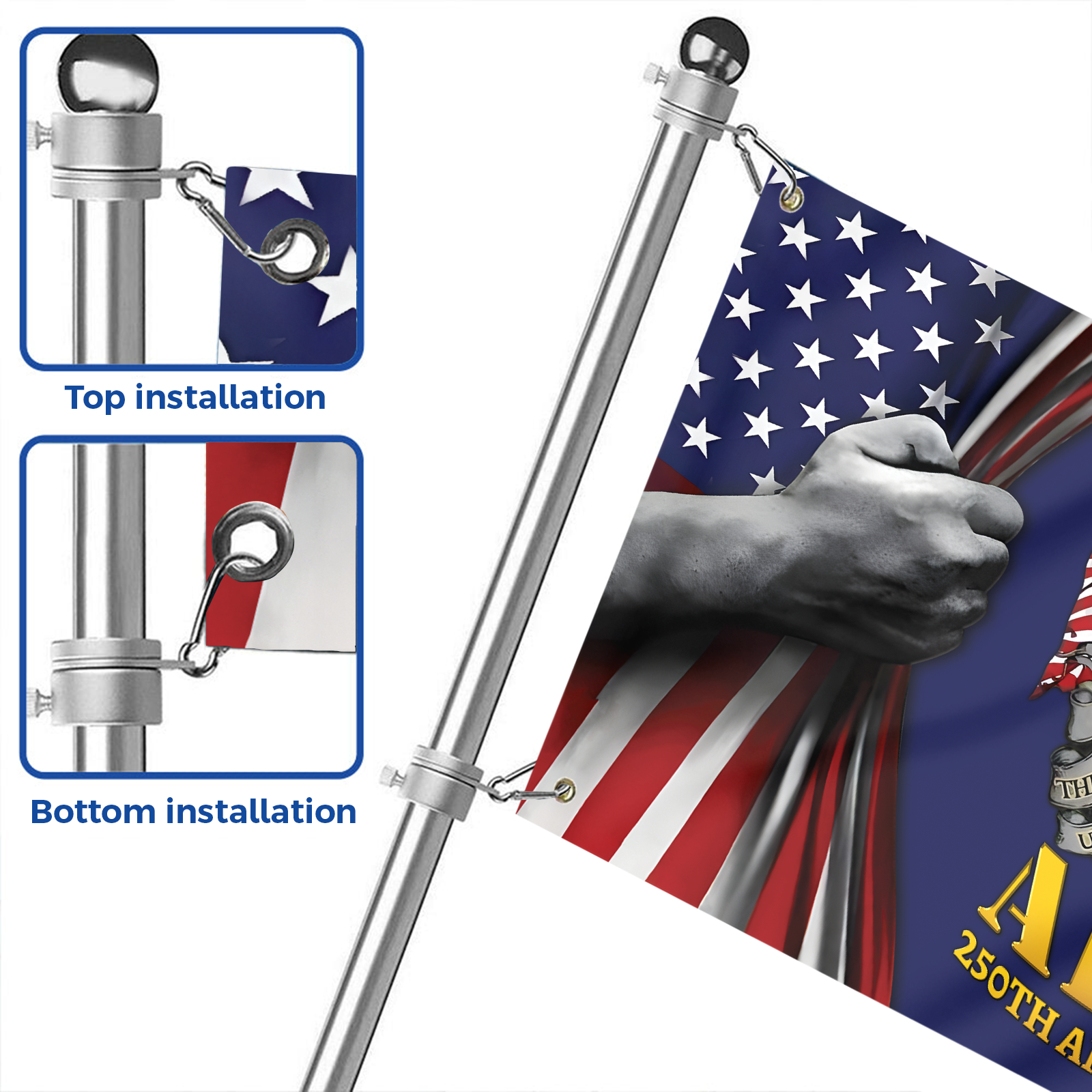 Army 250th Anniversary House Flag