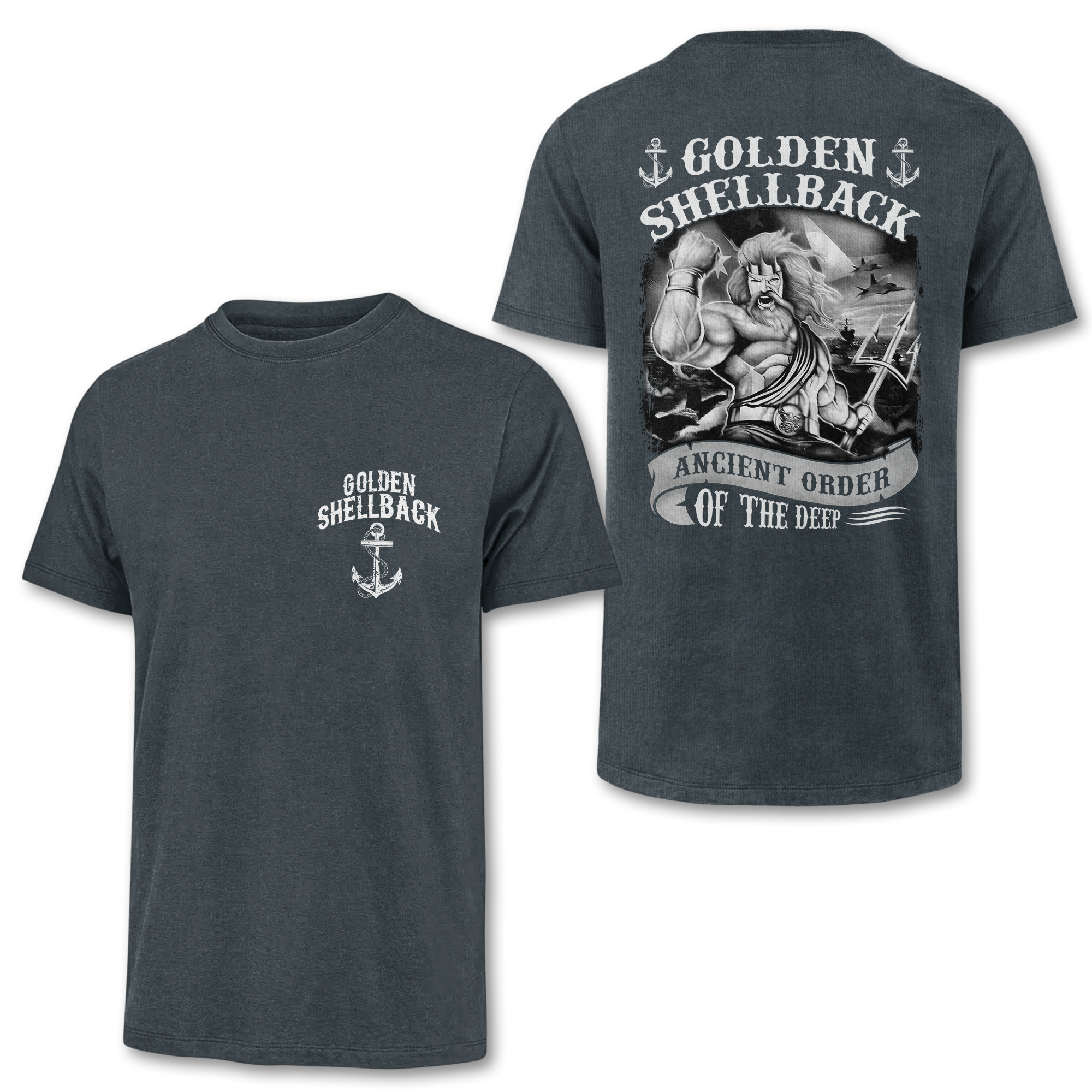 Golden Shellback Ancient Order Of The Deep Double Side Classic T-shirt