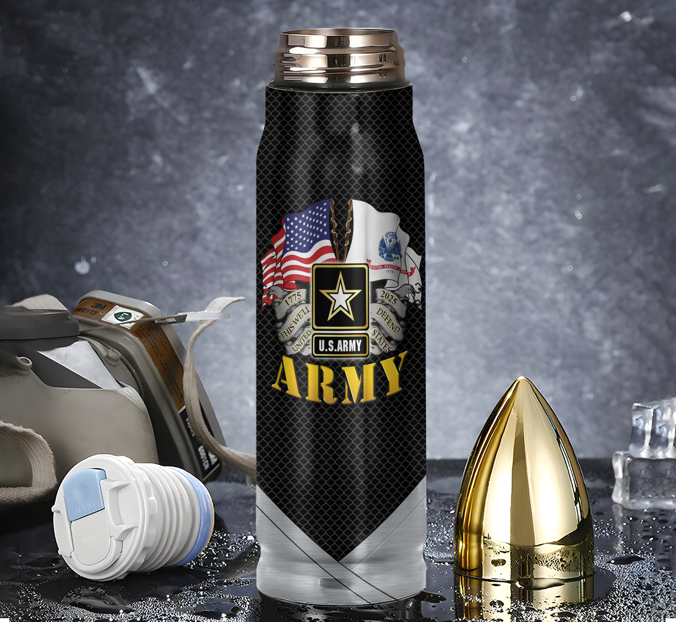 Army 250th Anniversary Bullet Tumbler