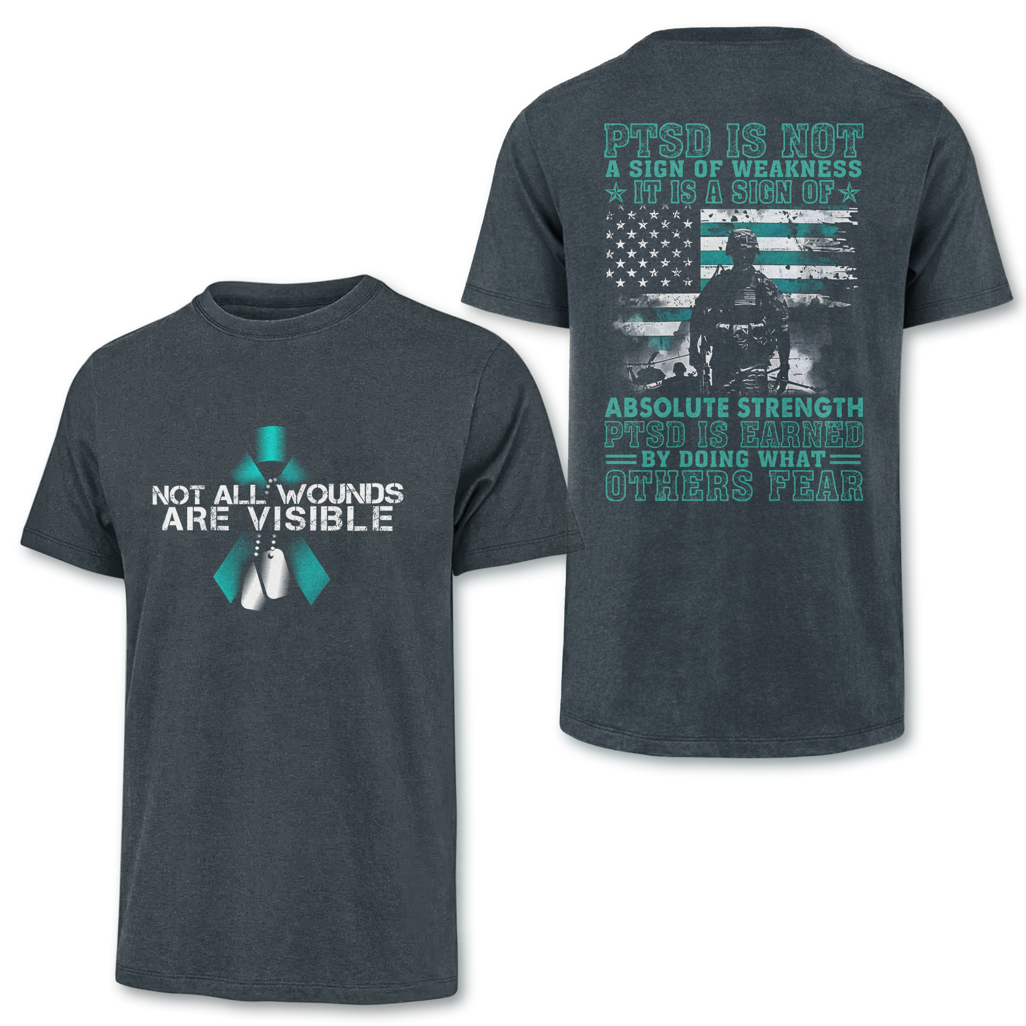 PTSD Is Not A Sign Of Weakness Double Side Classic T-shirt