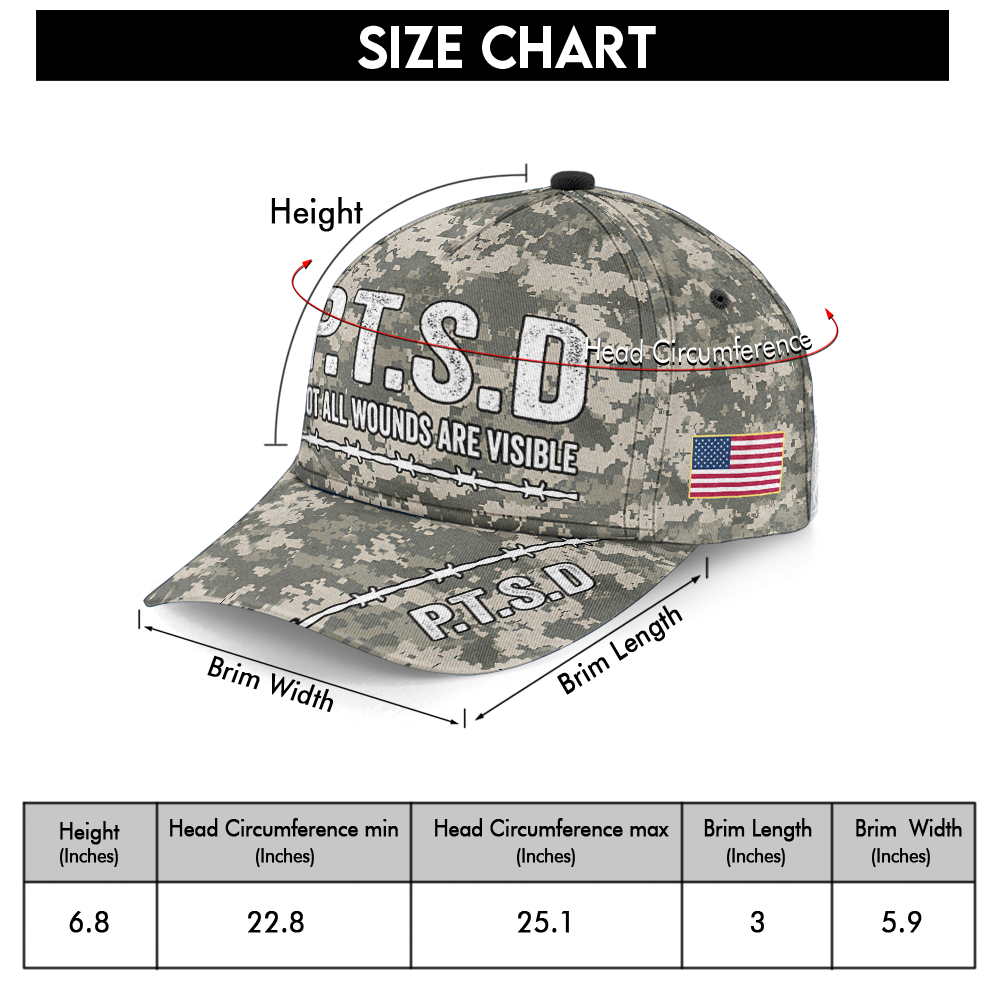 PTSD Not All Wounds Are Visible Classic Cap