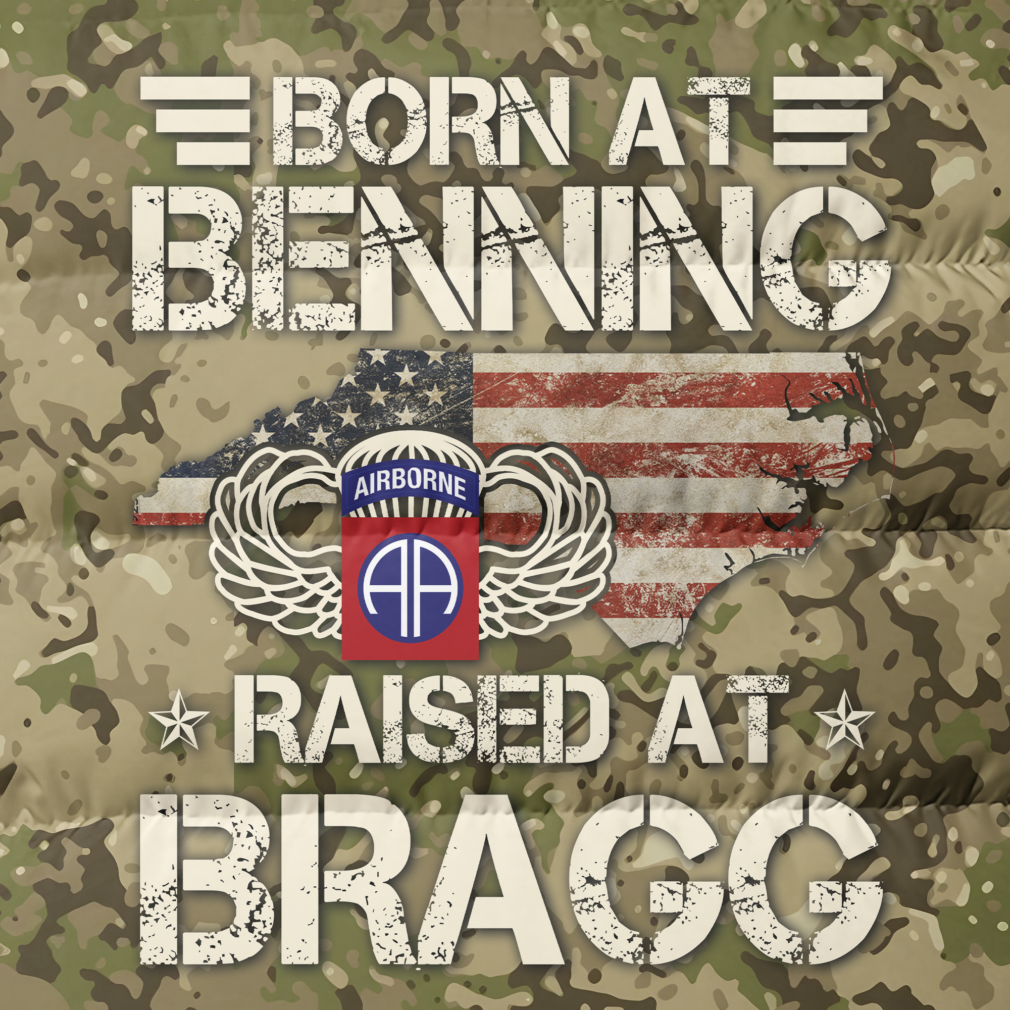 Personalizable 82nd Airborne Born At Benning Puffer Vest