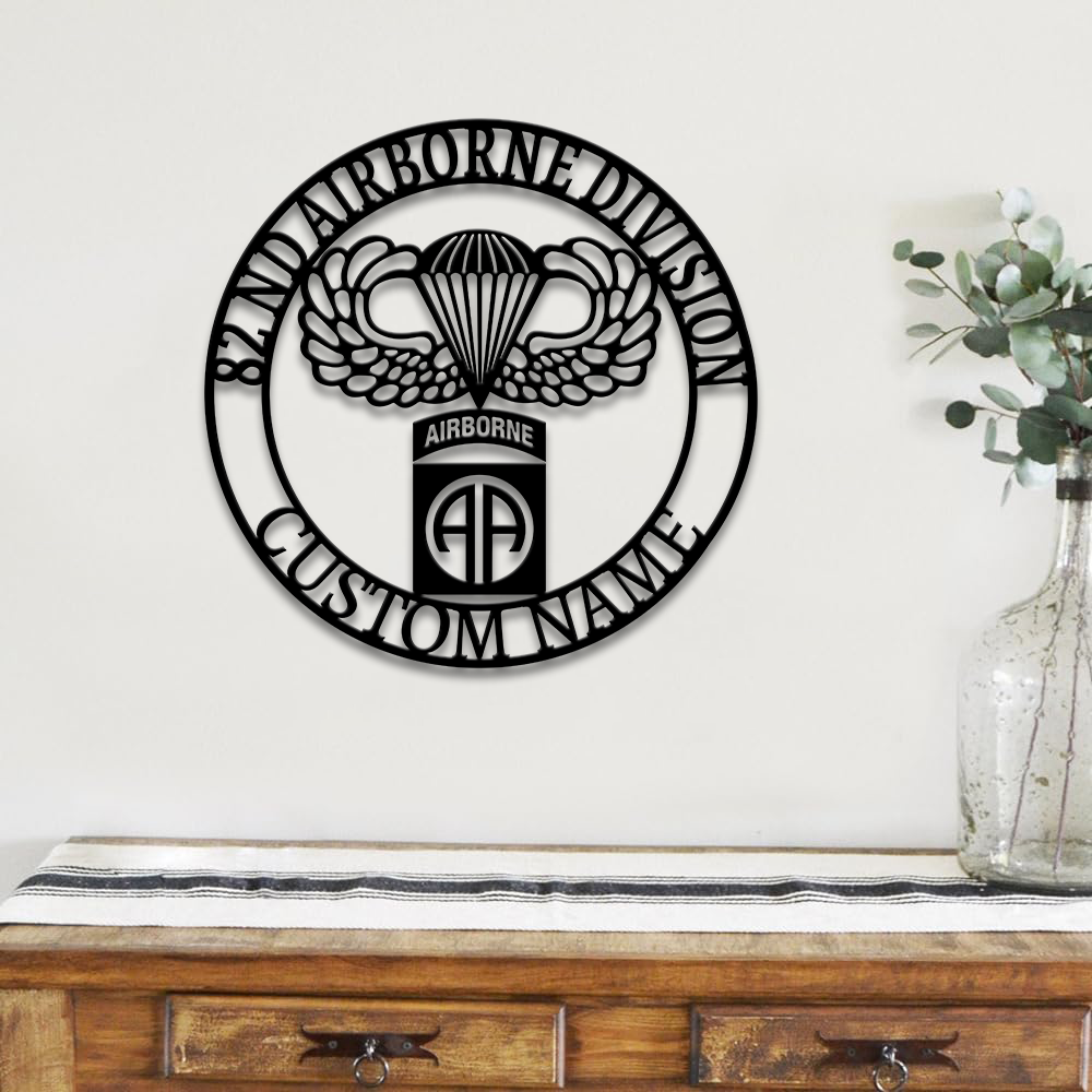 Personalized Airborne Metal Sign Wall Art