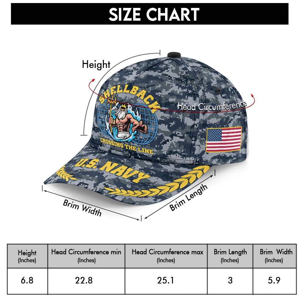 Shellback Crossing The Line Classic Cap