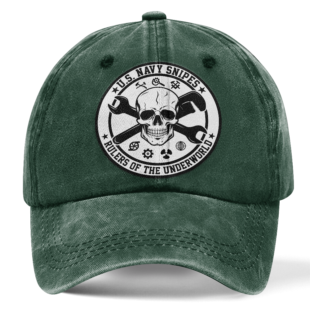 Personalizable Navy Snipes Washed Cap