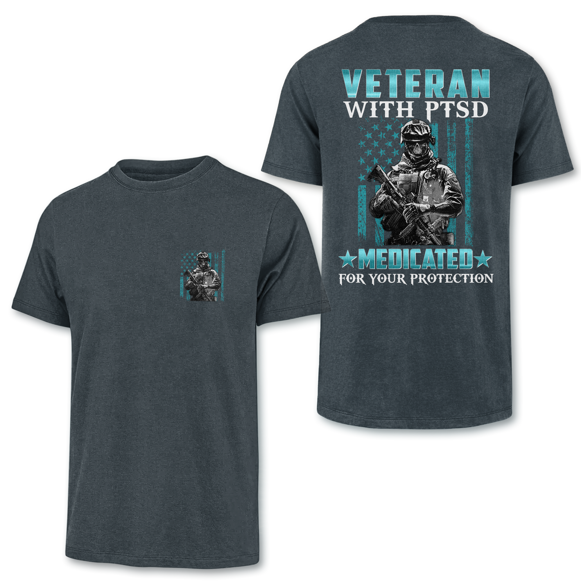 Veteran With PTSD Double Side Classic T-shirt