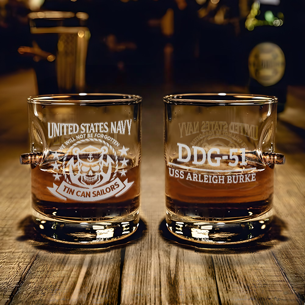 Personalizable Tin Can Sailors Bullet Whiskey Glass