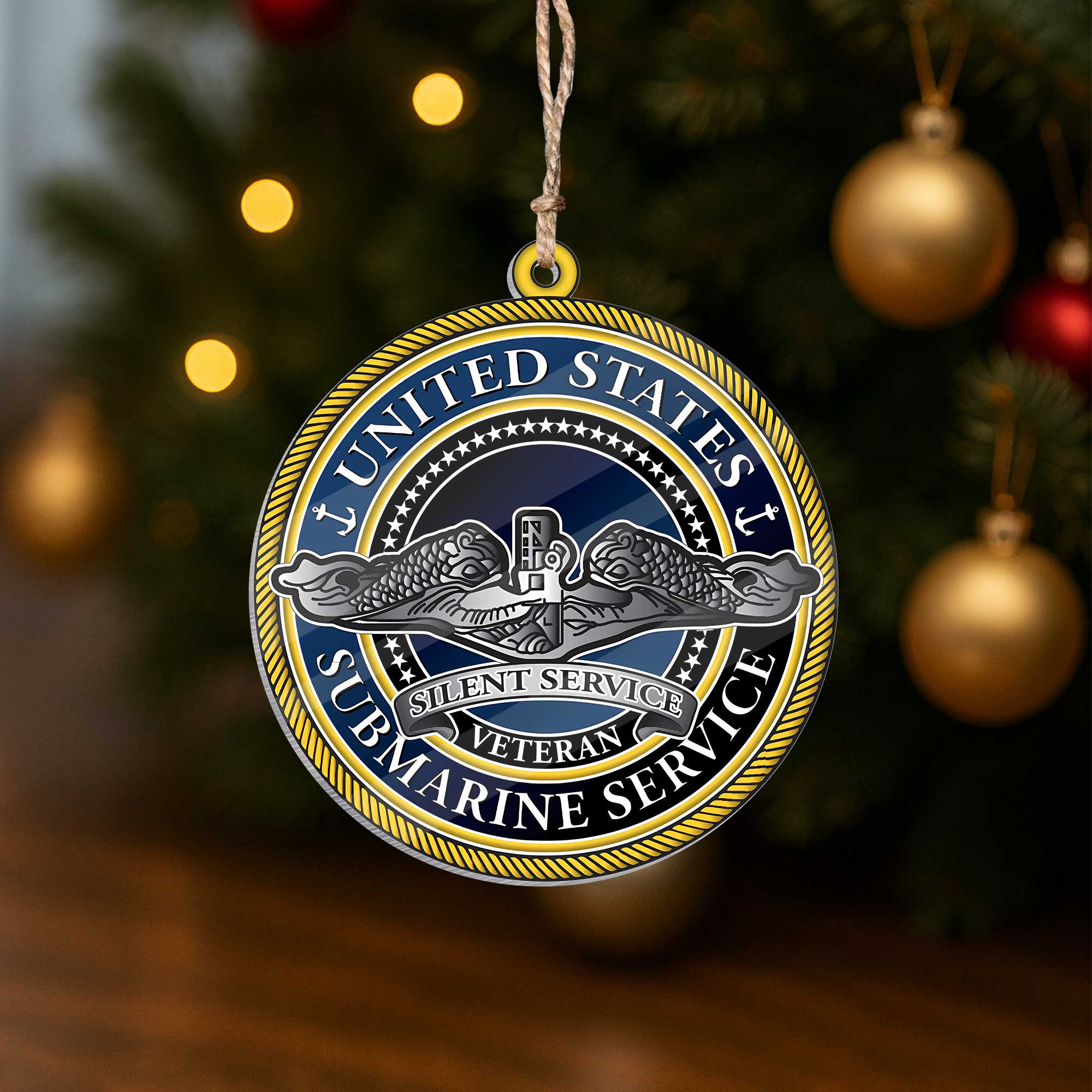 Navy Submarine Acrylic Ornament