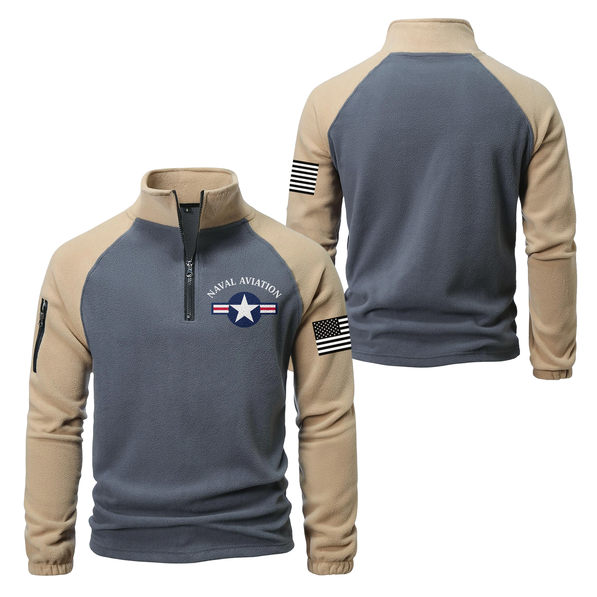 Naval Aviation Half-Zip Raglan Sweatshirt