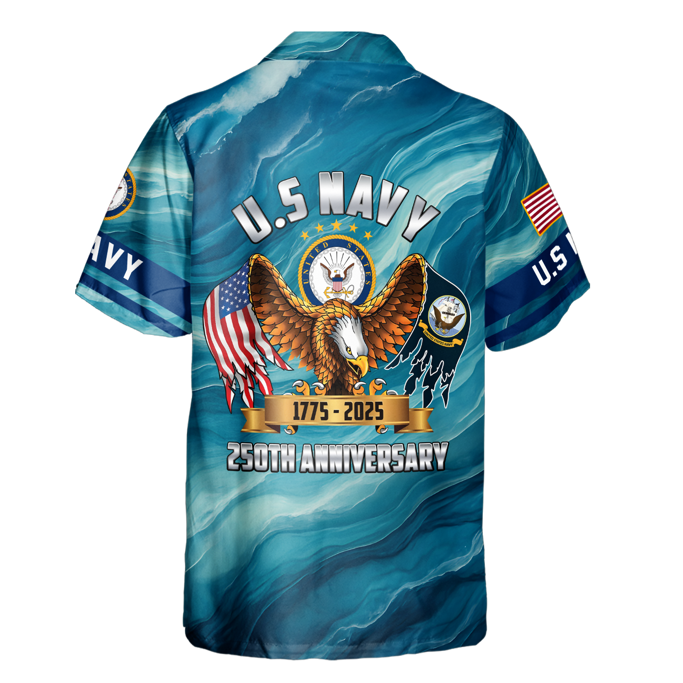 Navy 250th Anniversary Cuban Shirt