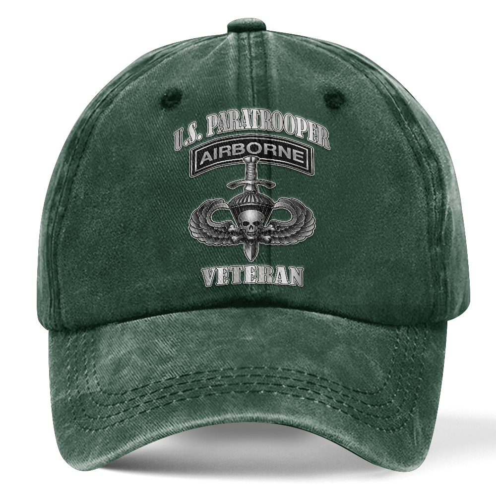 Personalizable Airborne Paratrooper Washed Cap