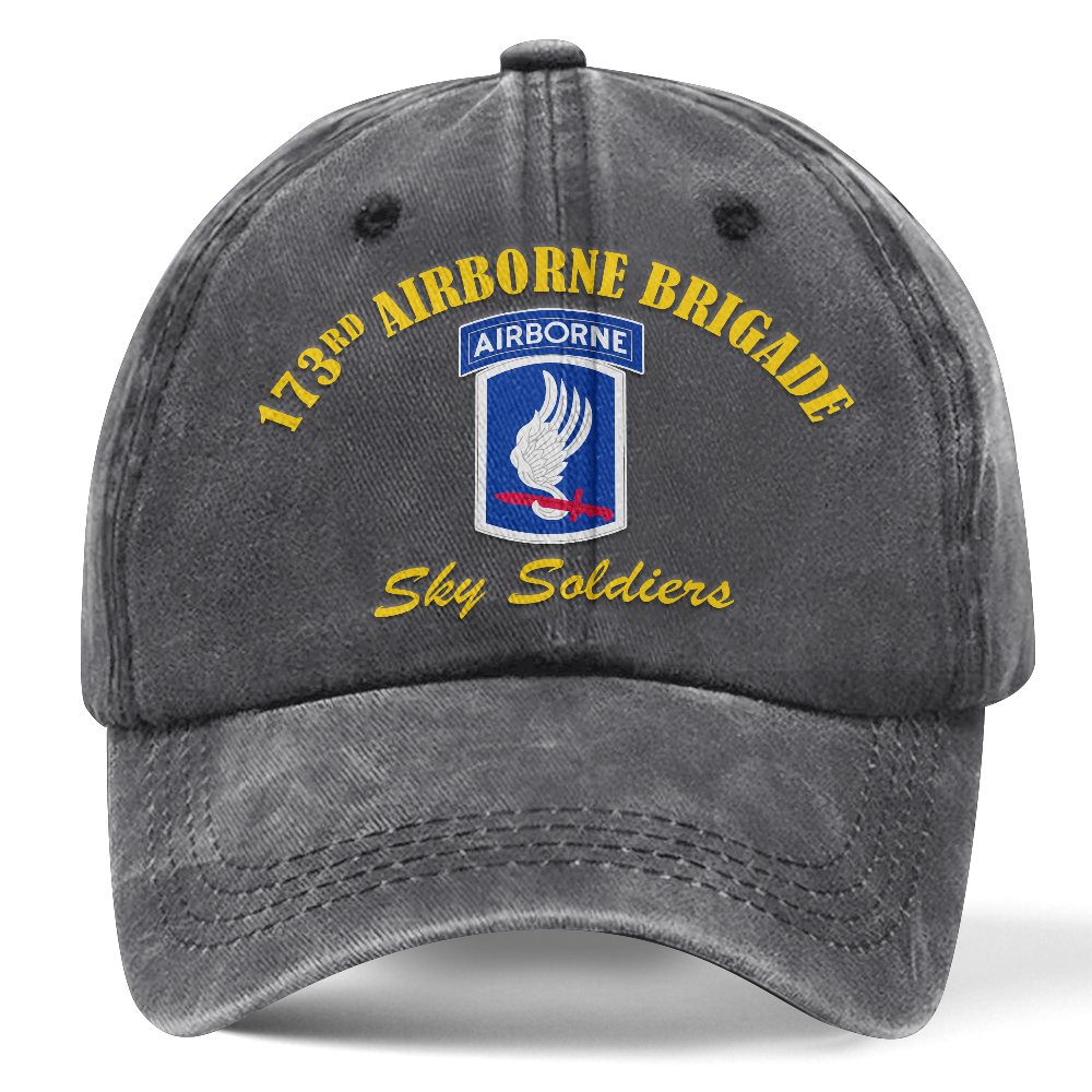 Personalizable 173rd Airborne Brigade Sky Soldier Washed Cap