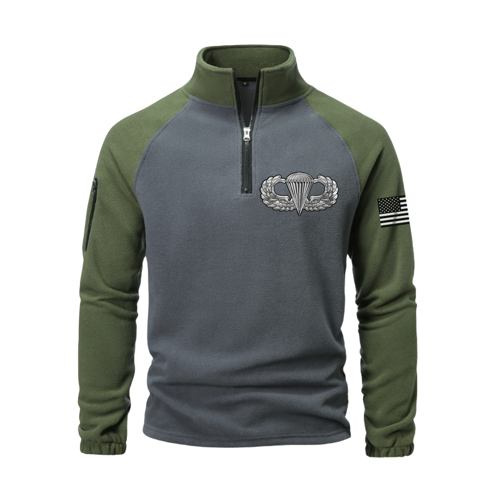 Airborne I Walked The Walk Half-Zip Raglan Sweatshirt