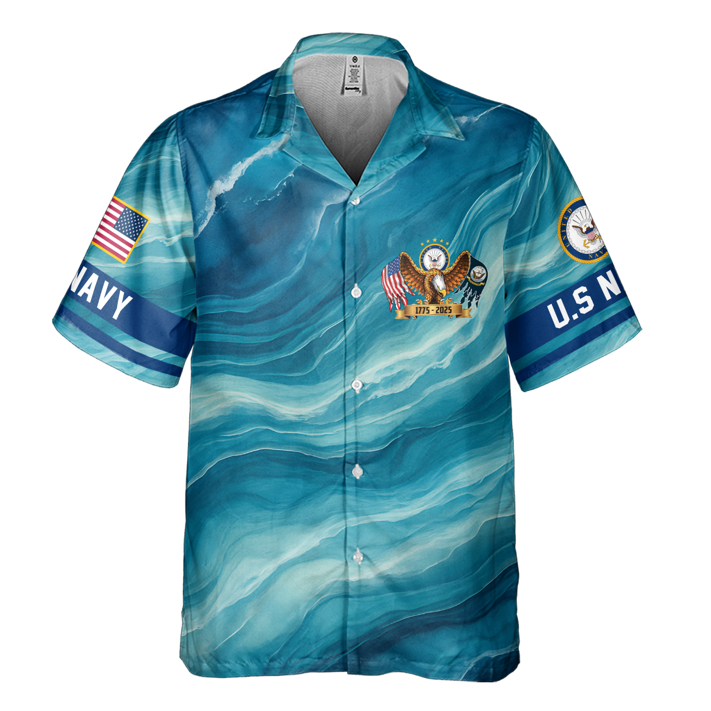 Navy 250th Anniversary Cuban Shirt