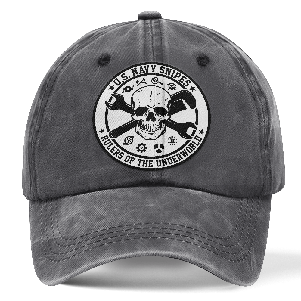 Personalizable Navy Snipes Washed Cap