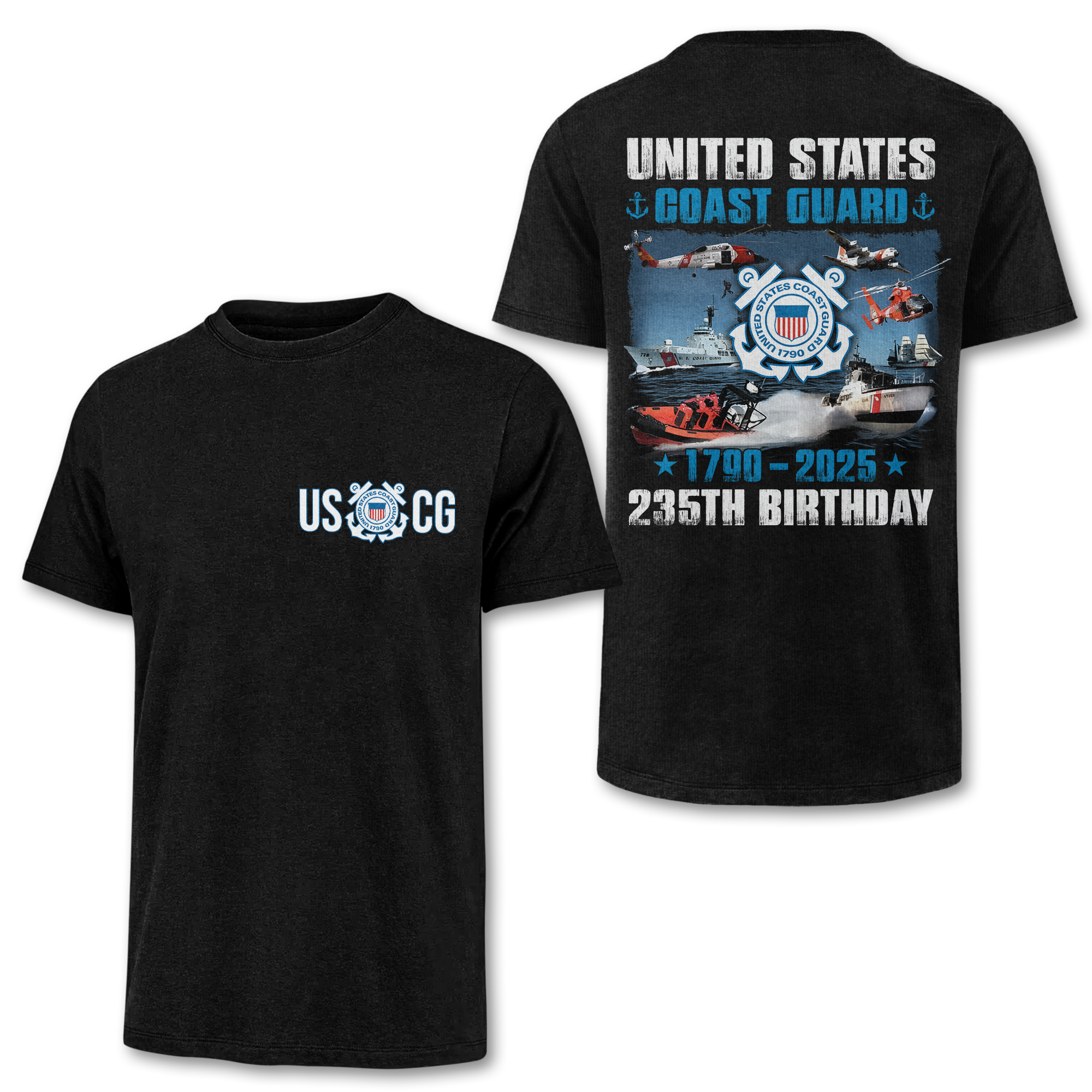 Coast Guard 235th Birthday Double Side Classic T-shirt