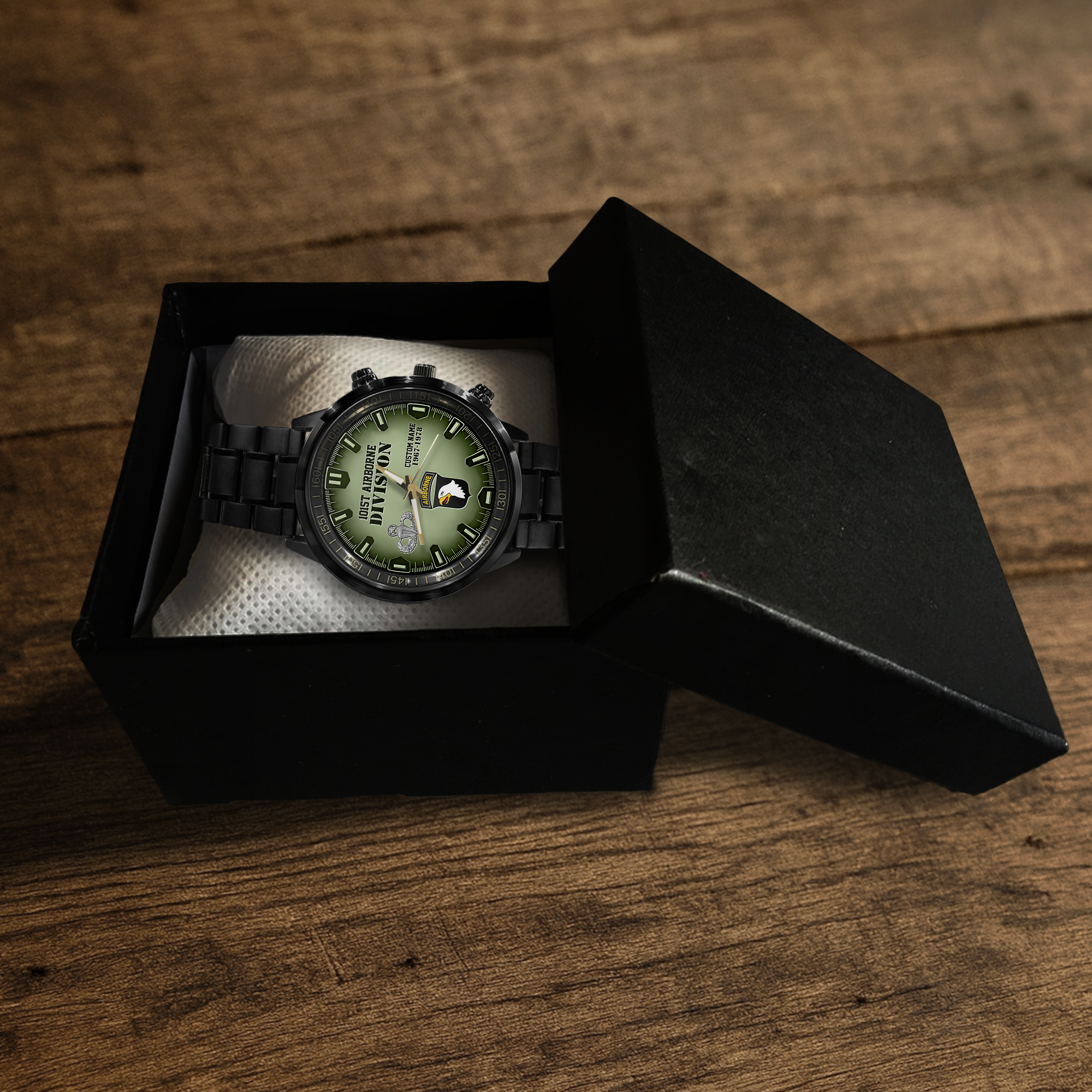 Personalizable 101st Airborne Division Stainless Steel Watch