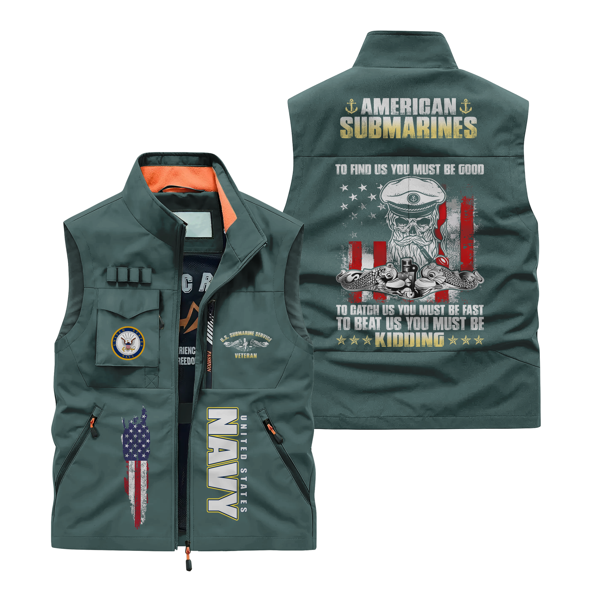 Navy Submarine To Find Us You Must Be Good Pocket Vest