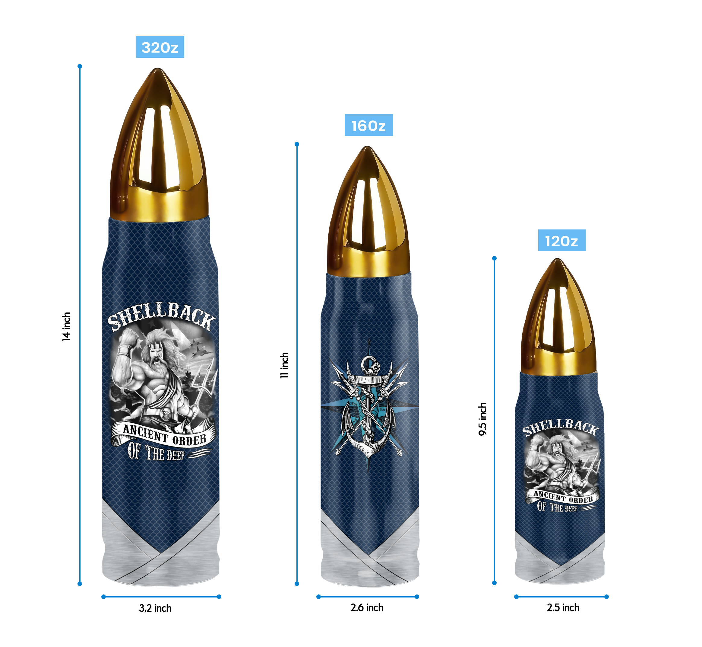 Navy Shellback Bullet Tumbler