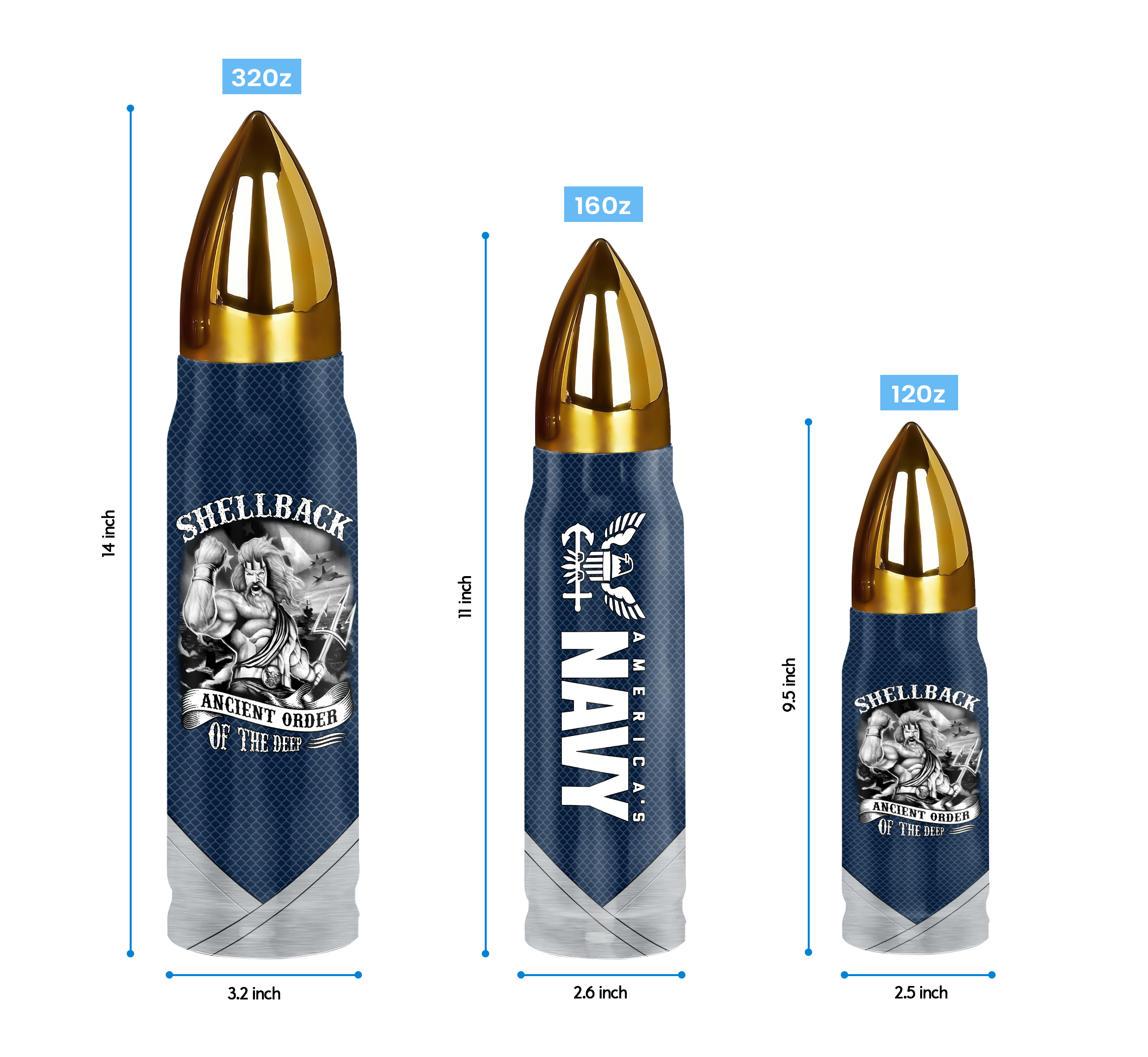 Navy Shellback Bullet Tumbler