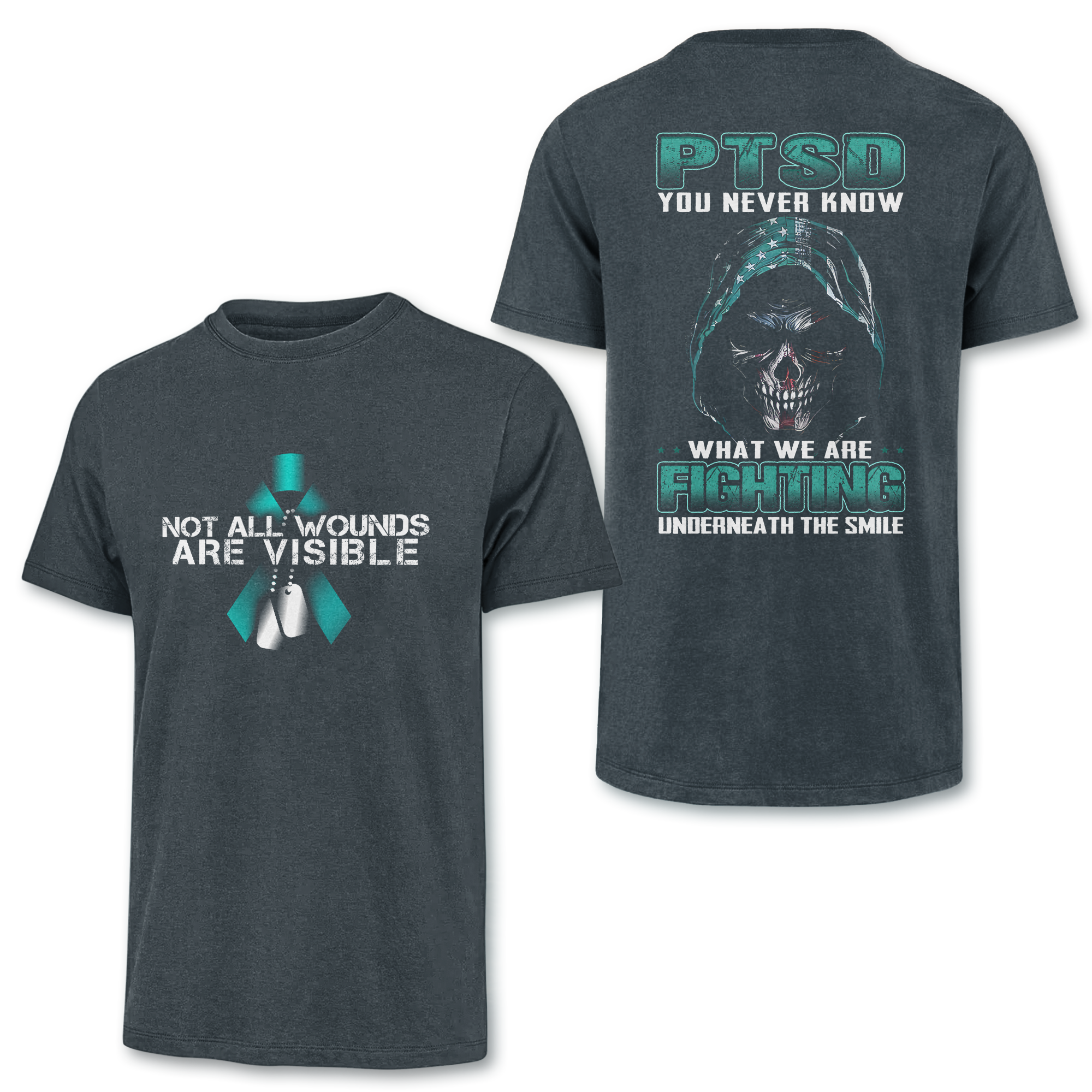 PTSD Not All Wounds Are Visible Double Side Classic T-shirt