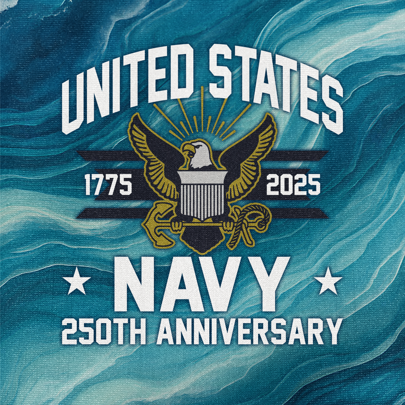 Navy 250th Anniversary Cuban Shirt