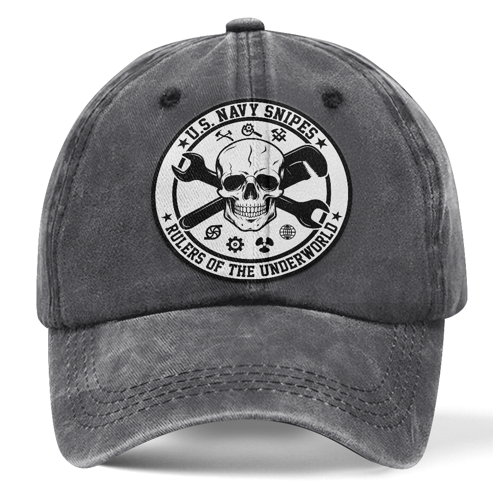 Personalizable Navy Snipes Washed Cap