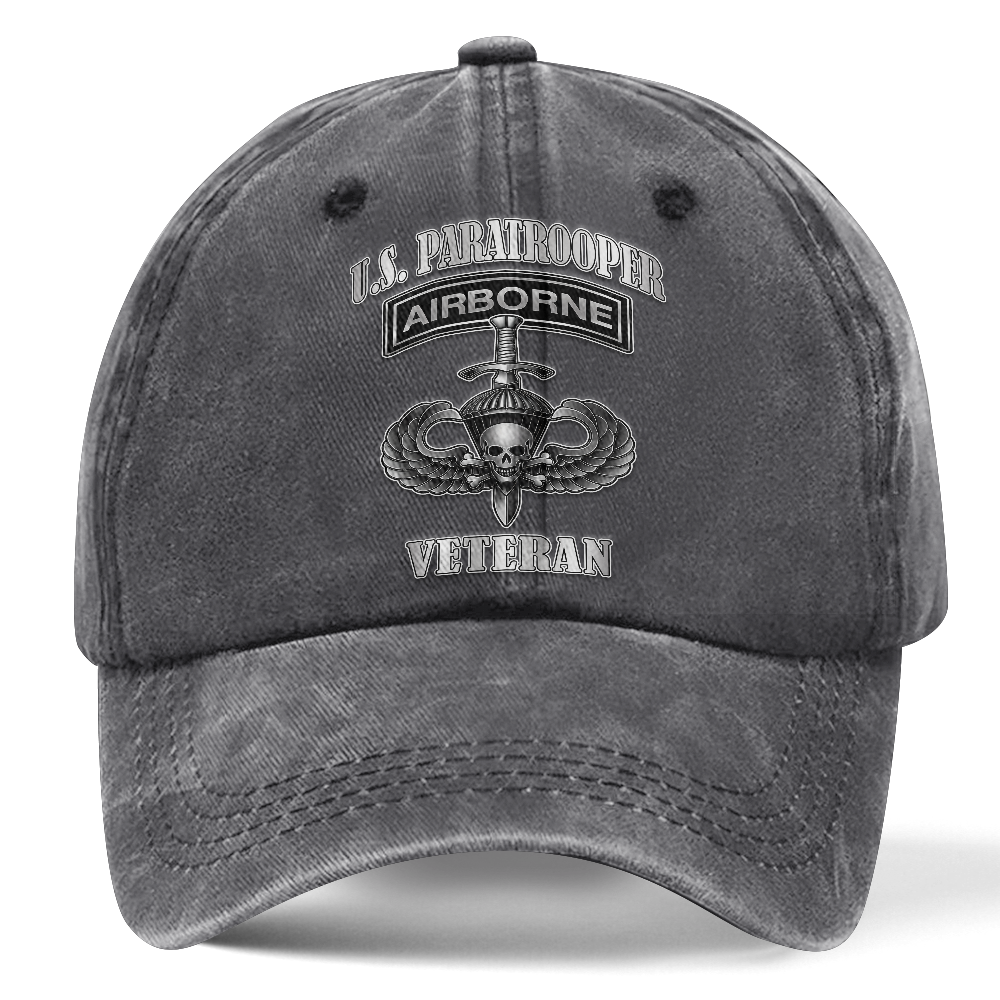 Personalizable Airborne Paratrooper Washed Cap