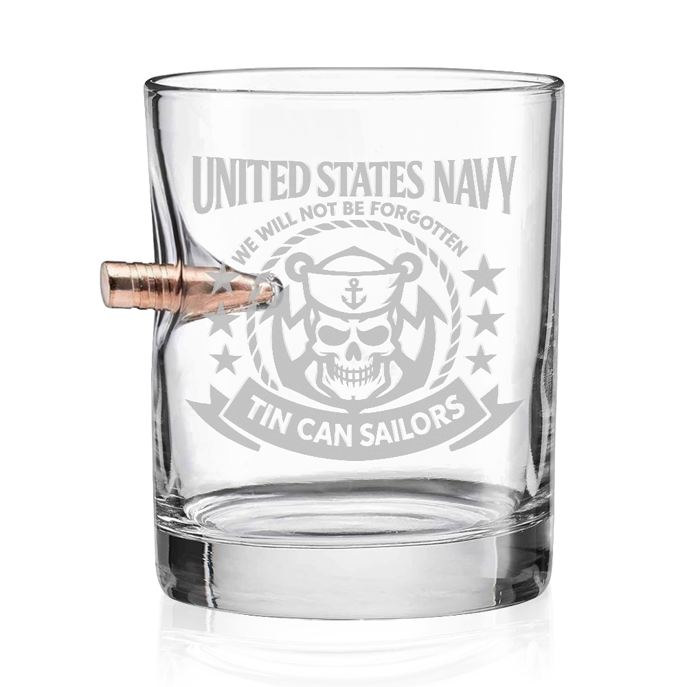 Personalizable Tin Can Sailors Bullet Whiskey Glass