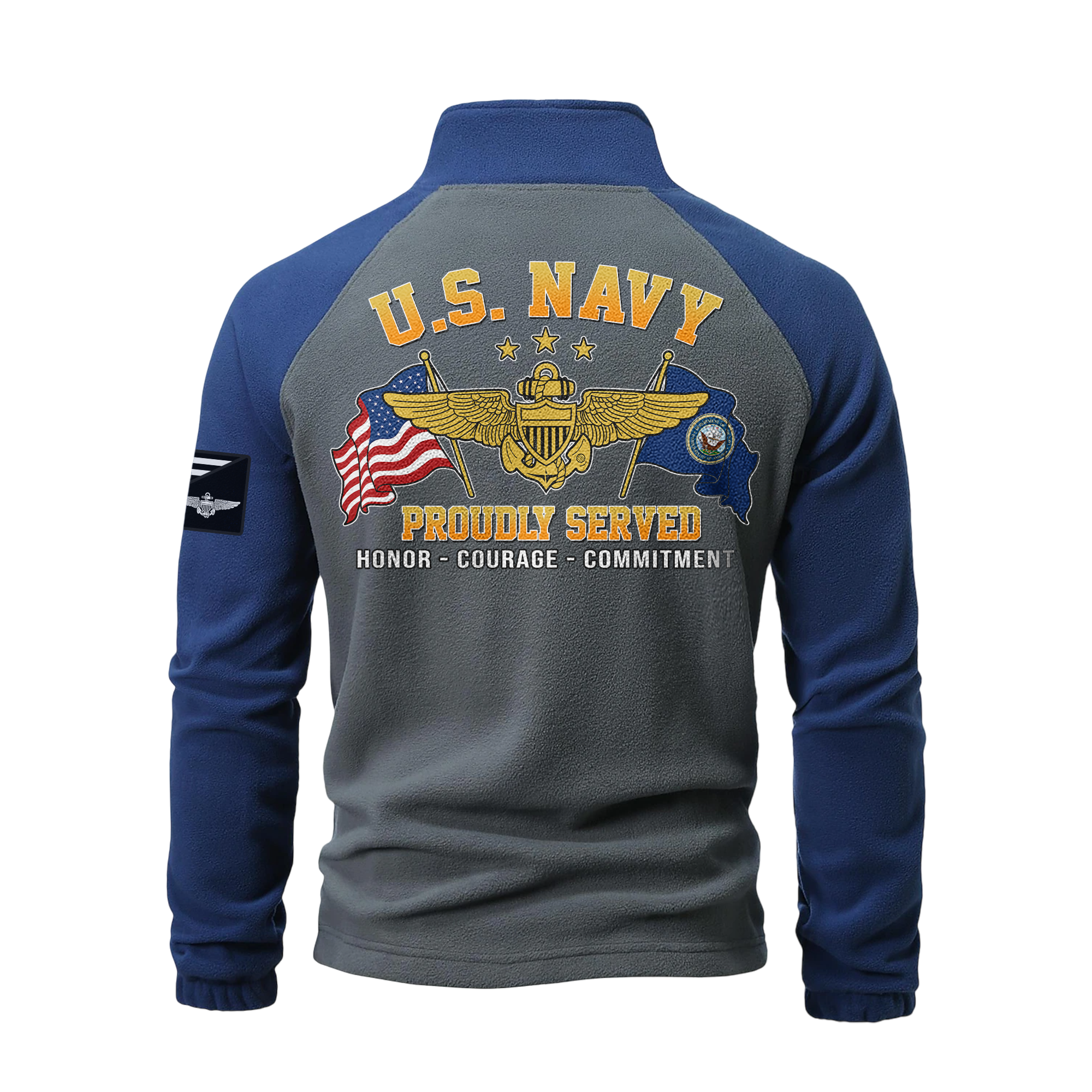 Naval Aviation Half-Zip Raglan Sweatshirt