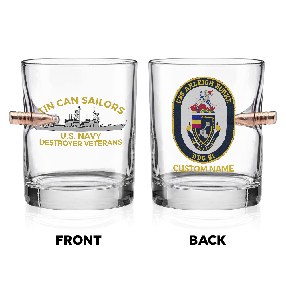Personalizable Tin Can Sailors Bullet Whiskey Glass