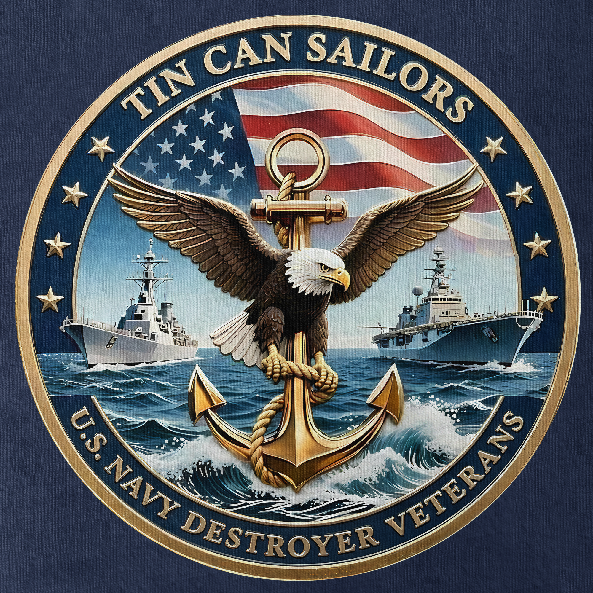 Personalizable Tin Can Sailors Classic T-shirt